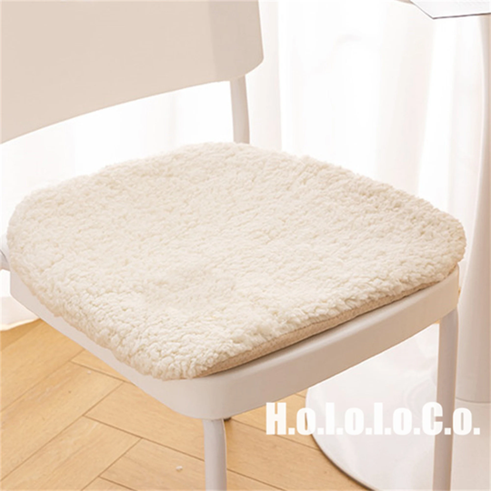 Multi-Colors 16''/18''/20'' Soft Seat Pad With Ties, Soft Sherpa Chair Cushion, Plush Sofa Cushion, Fleece Cushion, U-Sharp