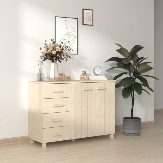 Sideboard Honey Brown 44.5"x15.7"x31.5" Solid Wood Pine
