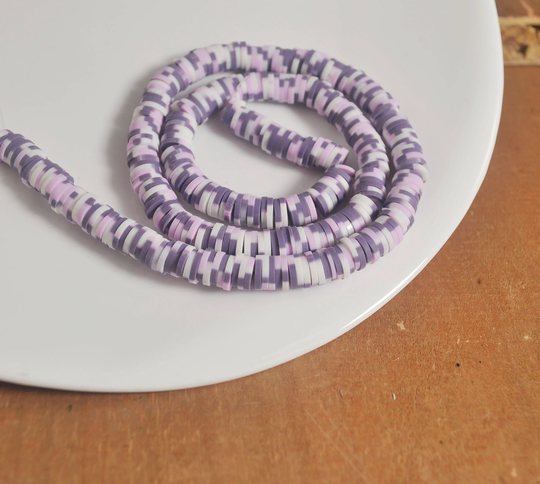 6mm Vinyl Heishi Beads, Mixed Color Polymer Clay Beads, African Polymer Clay Diy Making Jewelry Bead, Length 40cm6-2#