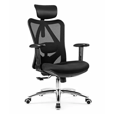 High Back Mesh Office Chair Adjustable Lumbar Support&headrest Home Study Black