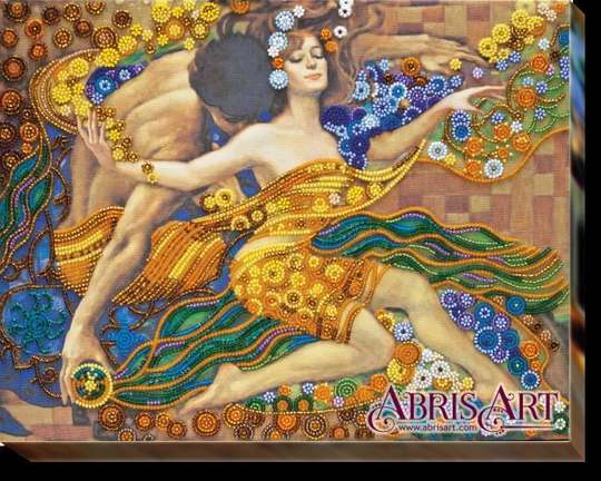 Diy Bead Embroidery Kit On Art Canvas "Lovers - Together" Size 10.2"Х13.4" | 26x34 cm, Gift