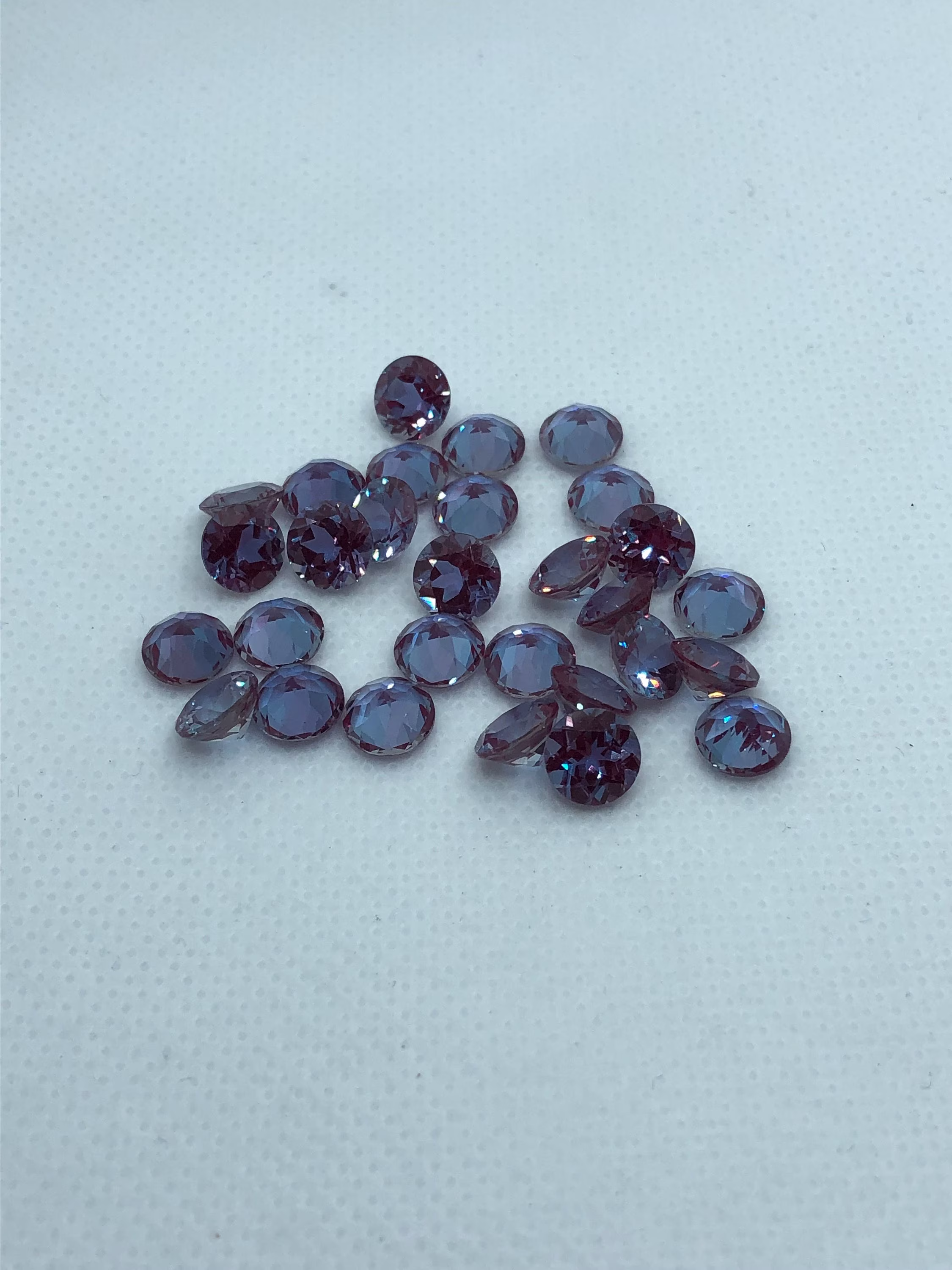 stunning Color Change 7mm Round Lab Created Alexandrite True Chrysoberyl 1.50 Ct American Owned & Operated Ships From Ny Rough