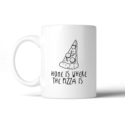 Abelardo Home is Where Pizza is Cute Gift Ideas for Pizza Lovers Coffee Mug