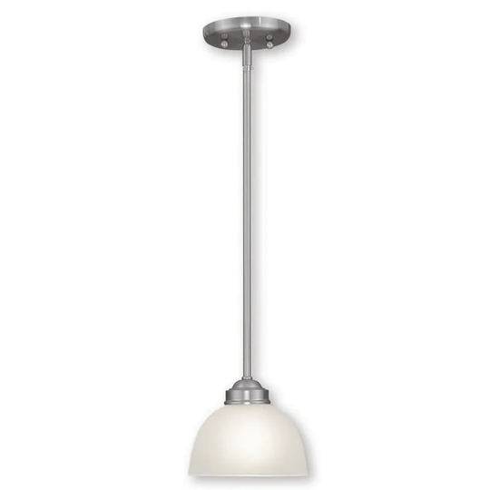 Livex Lighting Somerset 1 Light Brushed Nickel Mini Pendant