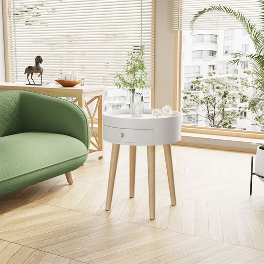 Bedside Table, Side Table with Storage Drawer