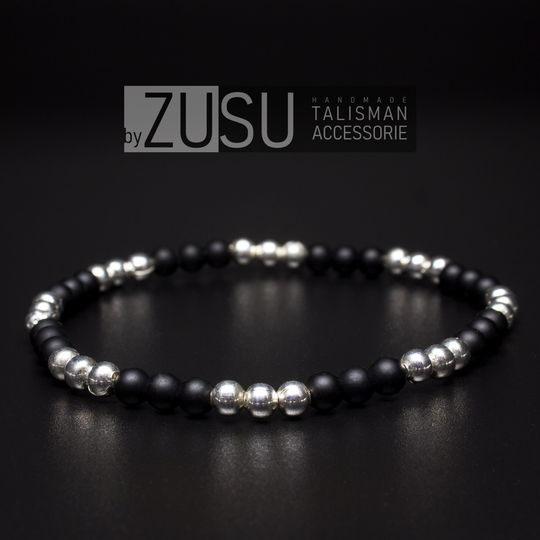 stacking Bracelet For Men, Onyx Bracelet, Minimalist Beaded Jewelry Men, Gift, Delicate Him