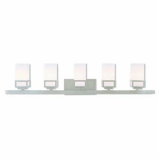 Livex Lighting Harding 5 light Brushed Nickel Vanity Light - Silver
