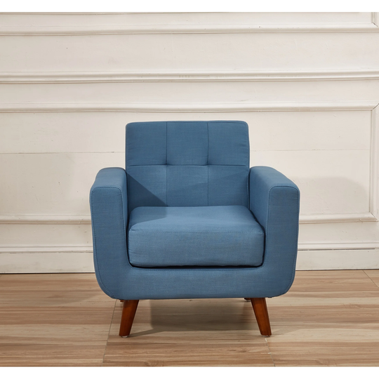 Lumia Grace Rainbeau Mid-Century Tufted Upholstered Rainbeau Living Room Chair