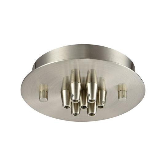 Elk Illuminaire Accessories 7-light Small Round Canopy Flush Mount in Satin Nickel