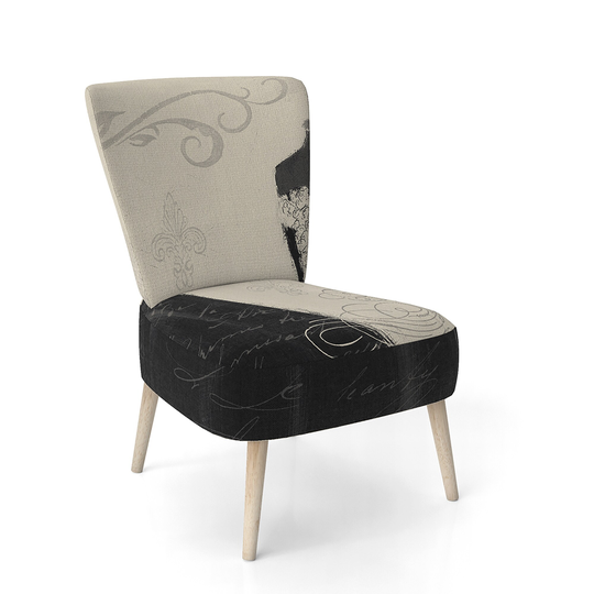 Designart 'French Chandeliers Couture IV' Upholstered Fashion Accent Chair