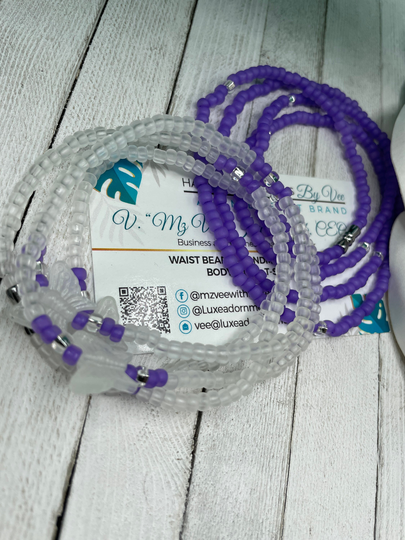 Handmade Waist Beads W/Glowing Butterflies - Self Love Body Jewelry Gift For Her Stretch W/Clasp Belly Chain Butterfly Sale