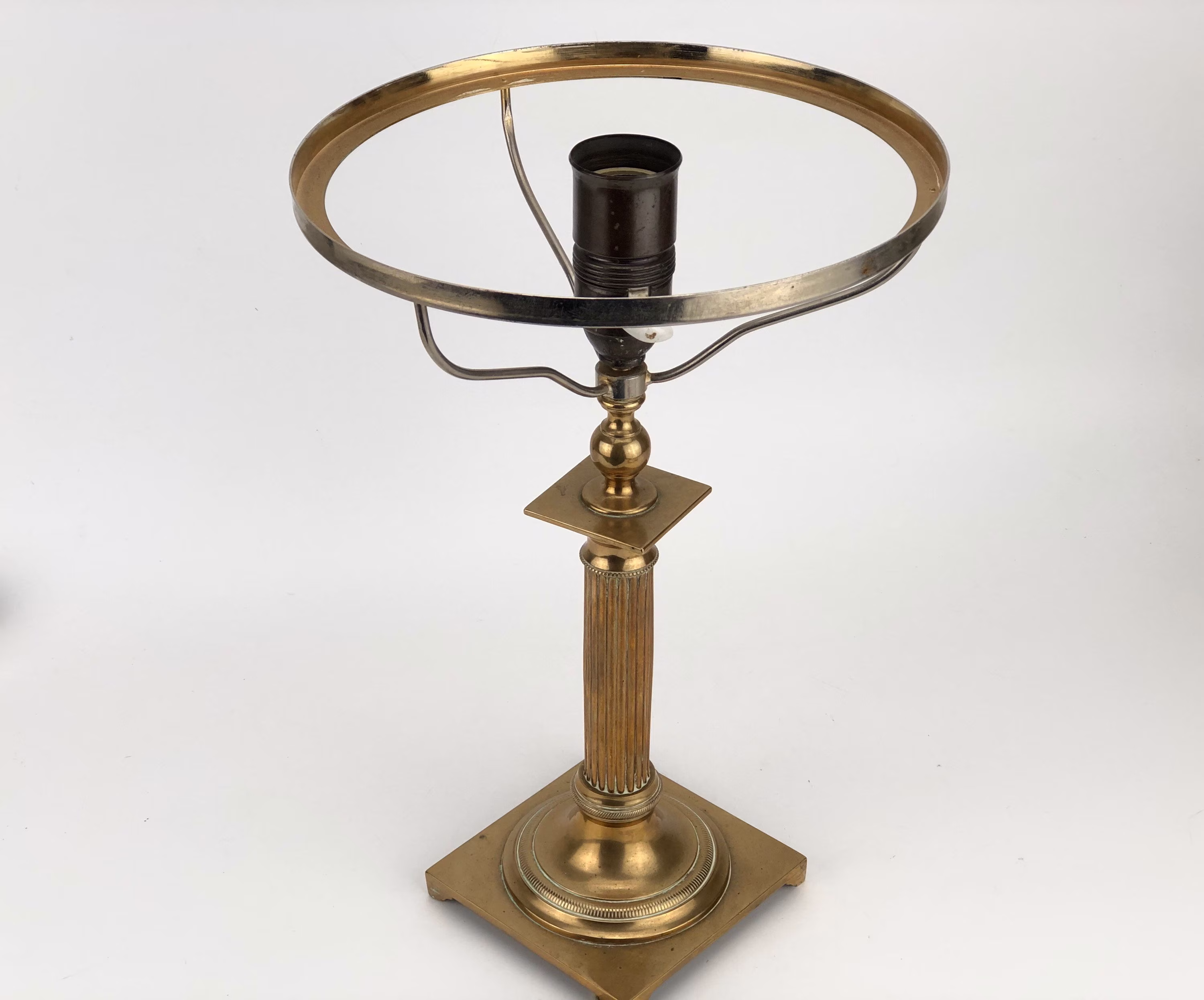 Unique Vintage Brass Table Lamp Stand By Skultuna, Sweden