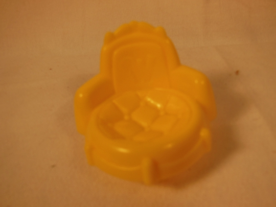 Vintage-Weebles-Yellow Rocking Chair 3" Across & 1 3/4" Tall