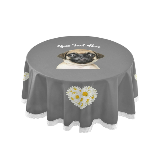 Custom Round Tablecloths, Circle Table Covers, Photo Personalized Your Own Tablecloths