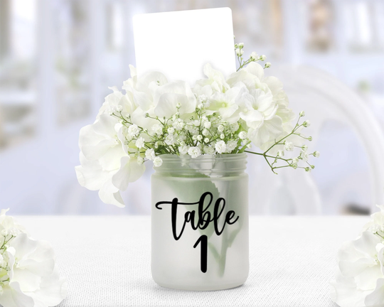 Table Number Vinyl Decals For Wedding Décor, Signs Centerpiece, Set Of Numbers, Seating Chart Decor