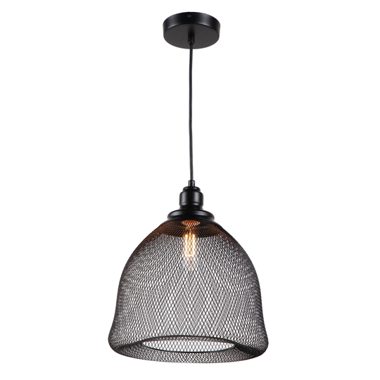 Transitional 1-light Black Pendant