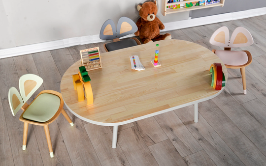 Montessori Table, Toddler Play Large Learning Boho Classroom Decor