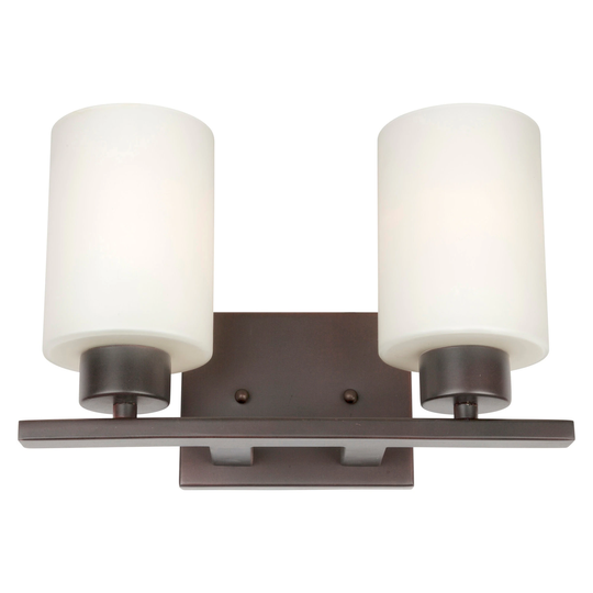Forte Lighting 2 Light 13" Wide Bathroom Vanity Light with Satin Opal