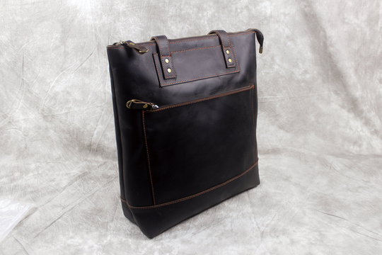 Personalized Leather Tote Bag, Full Grain Handbag, Laptop Messenger Shoulder Best Gift