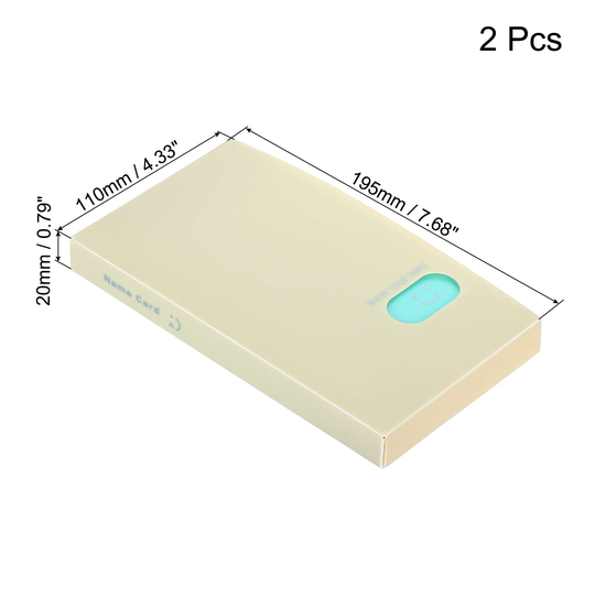 2Pcs Plastic Business Card Holder Binder Book Photocard Organizer