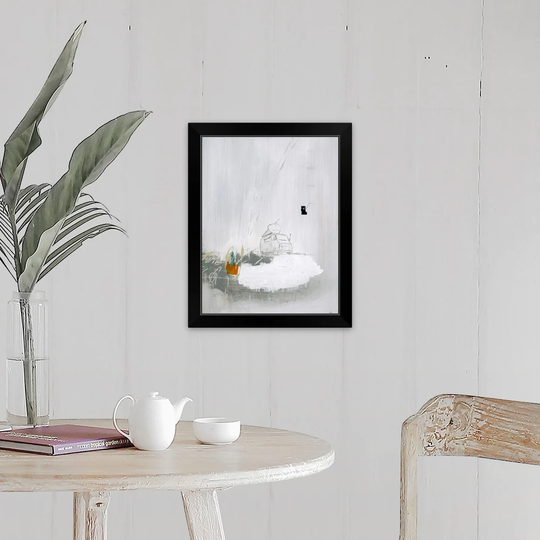 "Across the Block V" Black Framed Print