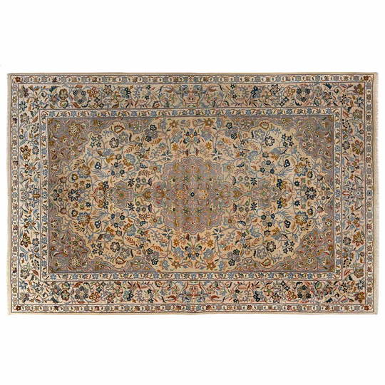 Turkish Area Pastel Pale Colors Rug Beige Gray Turkish Oushak Wool