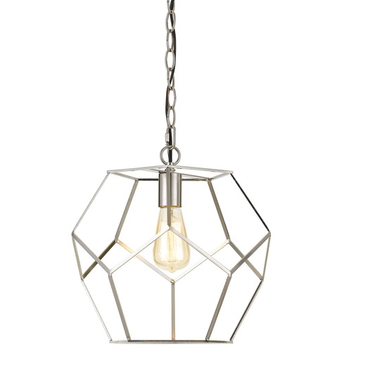 AF Lighting One-Light Pendant in Brushed Nickel