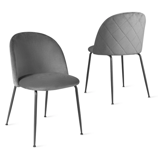 Modern Velvet Dining Chairs Set of 2 Upholstered Vanity Desk Chair