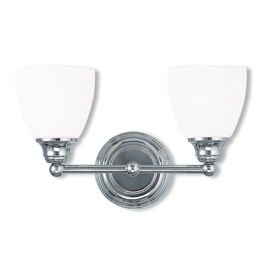 Livex Lighting Somerville 2-light Polished Chrome Steel Bath Light