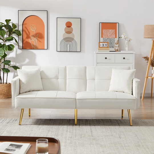 Velvet Sofa Bed With 3 adjustable positions