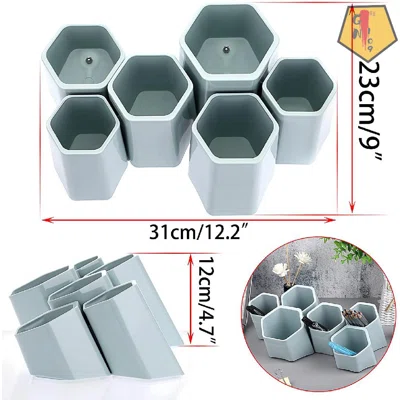 Creative Pen Holder, Pen Container, Brush Pot, Combination Desktop Storage Organizer Desk Decoration, Multifunctional Creative Hanging Planter Holder