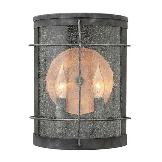 Hinkley Lighting 2 Light Outdoor Lantern Wall Sconce from the Newport