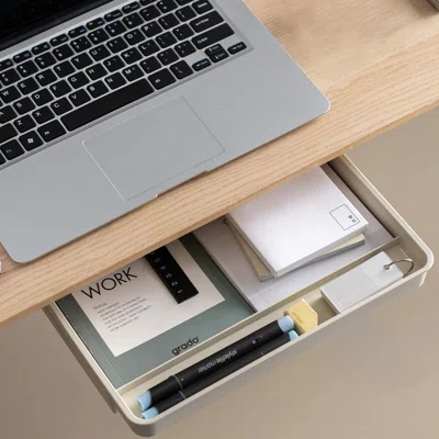 Under Desk Drawer Desk Organizers, Set For Office/Bedroom/School/Kitchen, Self-Adhesive Under Desk Storage For Phone/Pens/Pencils/Keys/Cutlery And Mor