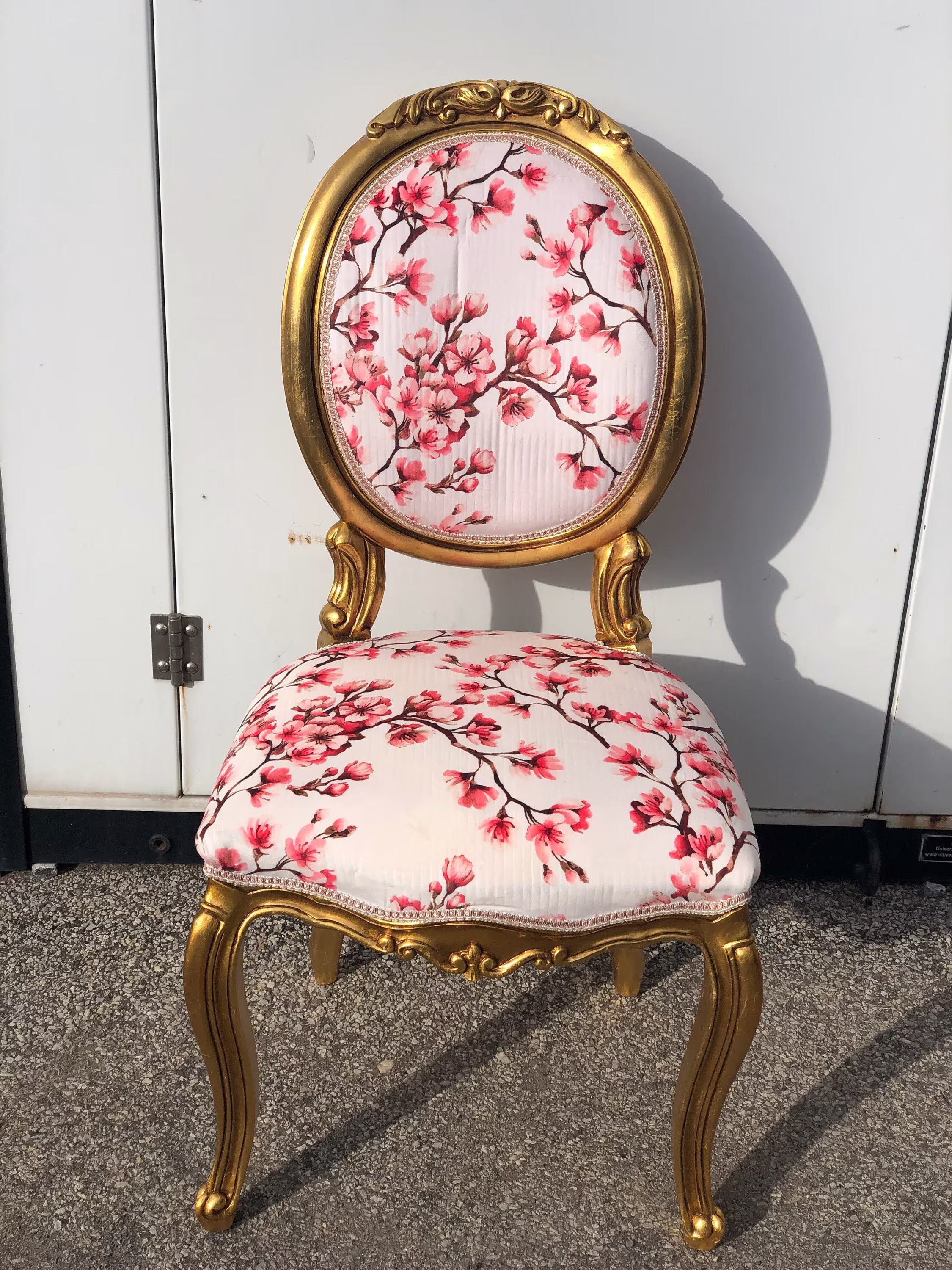 Cherry Blossom Gold Leaf Side Chair