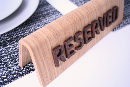 Reserved Table Sign. Design Sign