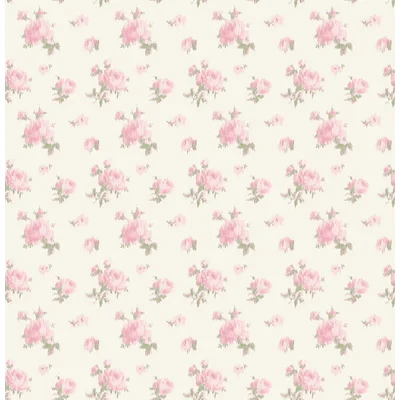 Rose Small Print 33' L x 20.5" W Wallpaper Roll