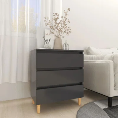 Ebern Designs Sideboard High Gloss Black 23.6"X13.8"X27.2" Chipboard