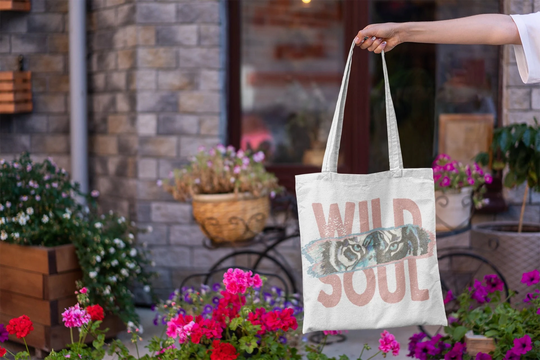 Wild Soul Tote Tiger Eyes Shoulder Bag Free Spirit Animal Aesthetic Boho Hippie Shopping Retro Grunge Spiritual Overnight