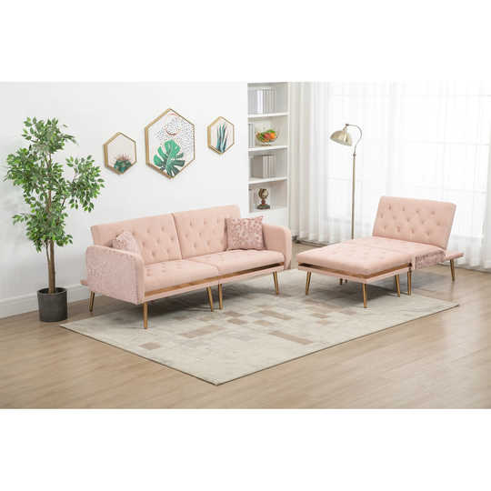 Accent Sofa Sectional Sofa Metal legs for Living Room Sofa Pink