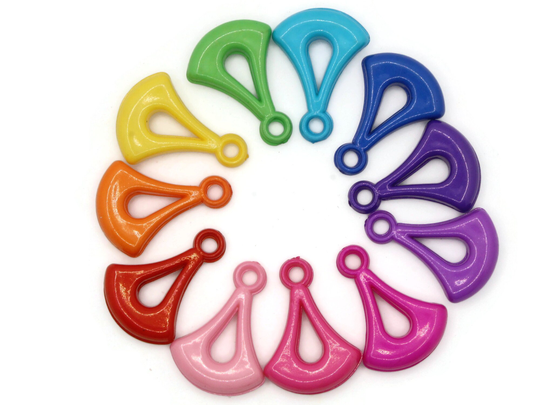 20 Triangle Charms Multi-Color Mixed Color Plastic Jewelry Making Beading Supplies Smileyboy Bubble Gum Charm
