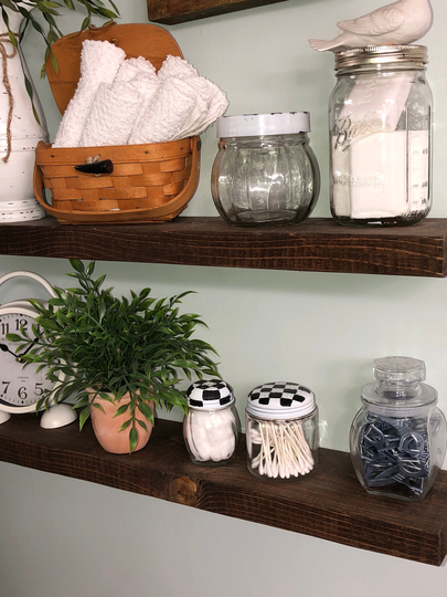 Checkerboard Black & White Glass Jars