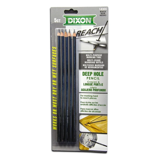 Dixon 14305 Reach Deep Hole Pencil, Black