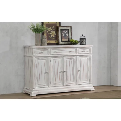 Bragdon 58'' Wide 3 Drawer Rubberwood Wood Sideboard