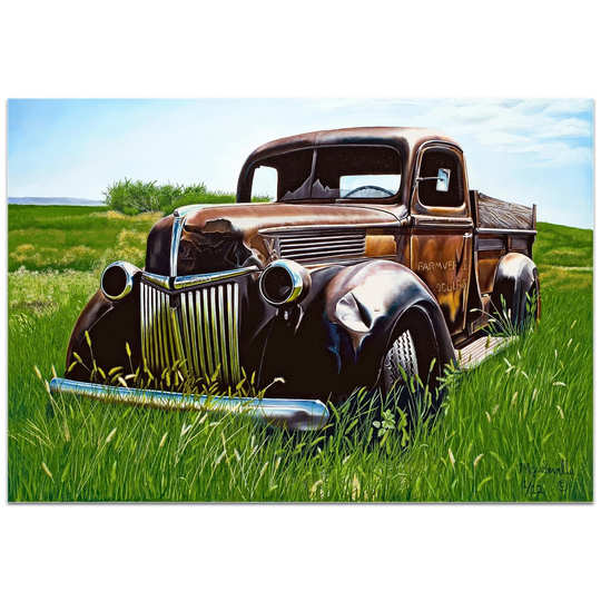 Todd Mandeville 'Out to Pasture' 32in x 22in Americana Wall Art on Plexiglass - Multi-Color