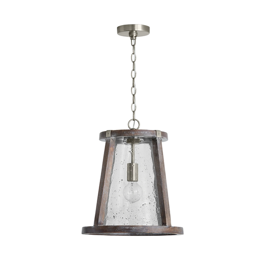 Connor 1-light Black Wash/ Matte Nickel Hanging Pendant - Black Wash/ Matte Nickel