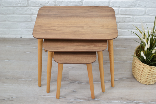 Classic Coffee Table - Mid Century Modern Design Boho Wooden Furniture/End Table/ Scandinavian Style Set Of 3 2 Or Single