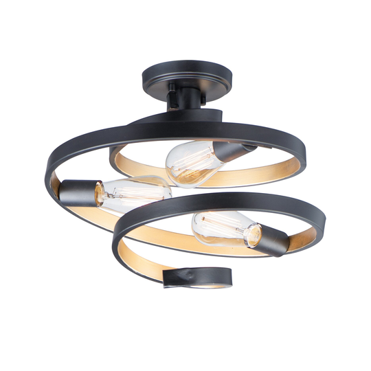 Twister 3-Light Semi-Flush Mount