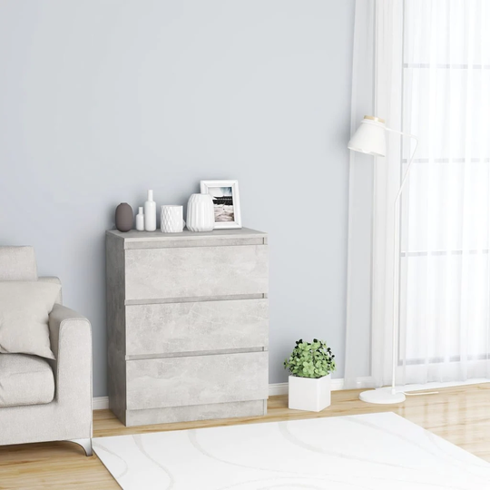 Sideboard Concrete Gray 23.6"x13.2"x29.9" Chipboard