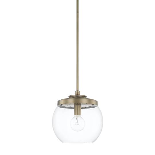 Mid-Century 1-light Convertible Semi-Flush Mount / Pendant