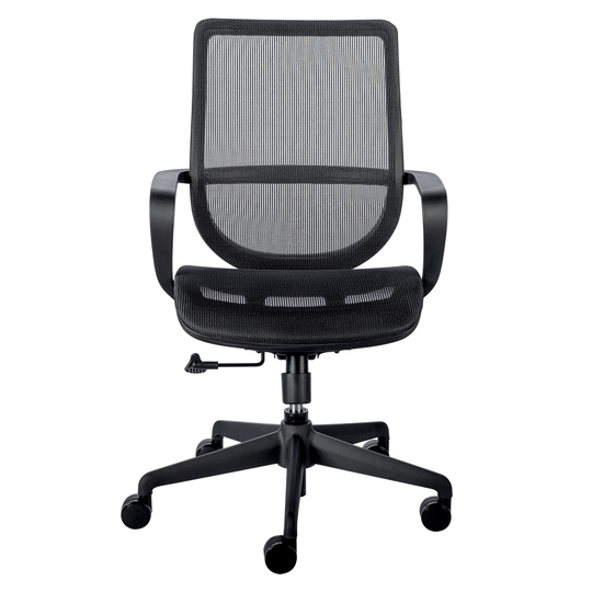 Megan Office Chair in Black Mesh and Black Frame
